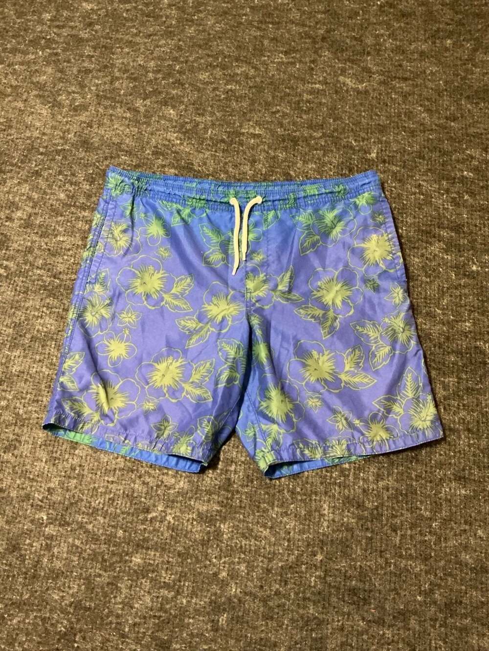 Joe Fresh Board Shorts Swim Trunks Mens Size Large Blue And Green Floral